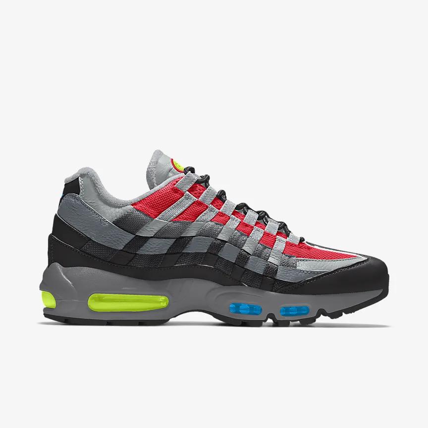 Giày Nike Air Max 95 Unlocked By You Nam Xám Đỏ